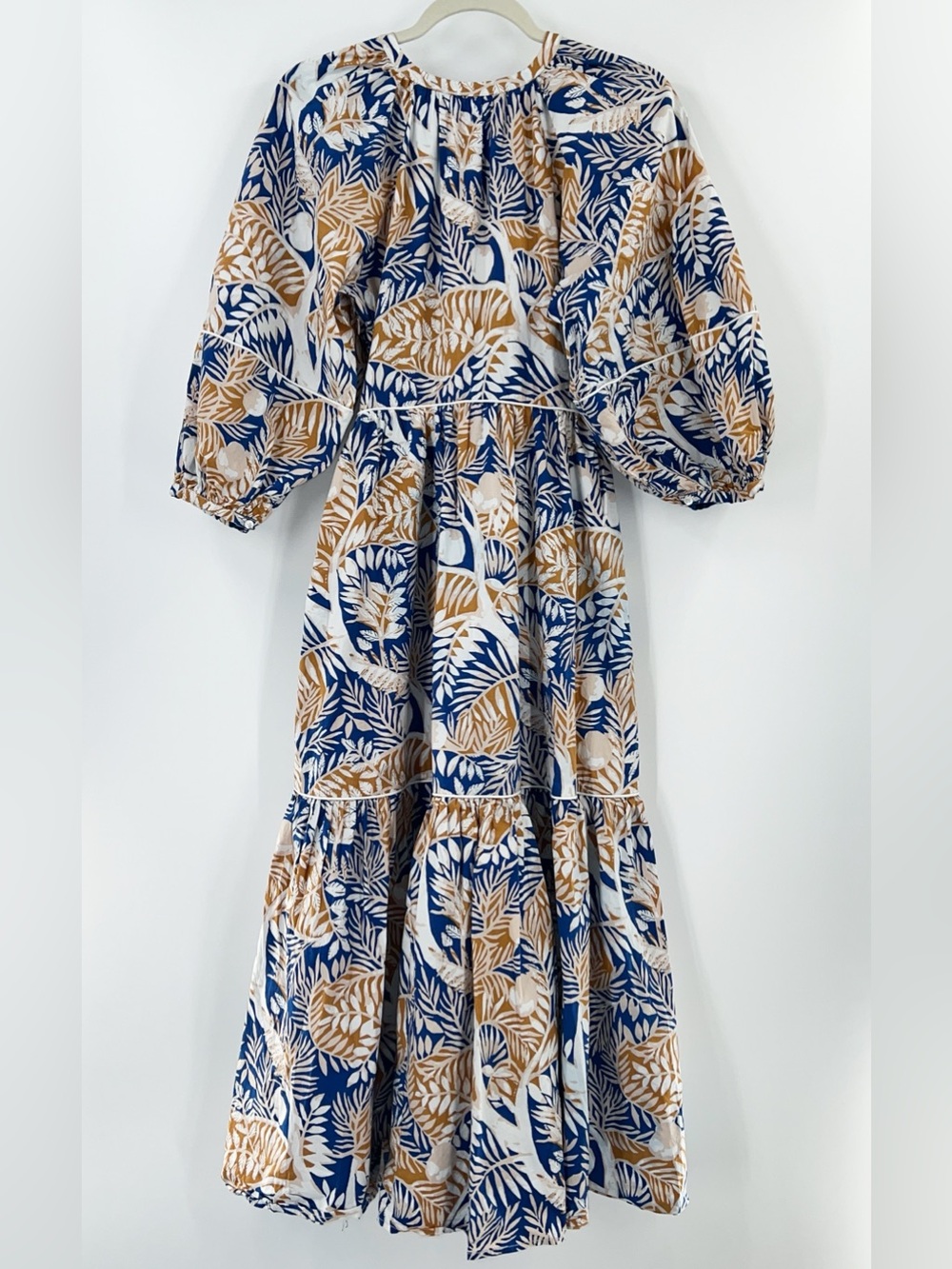 Staud Demi Maxi Dress in Land and Sea Tree Cotton Poplin size Small - Picture 4 of 10